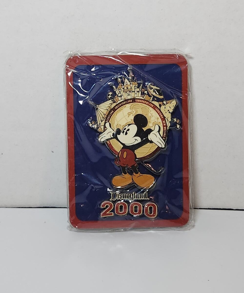 Vintage DisneyLand Mickey Millennium 2000 Wood Magnet New